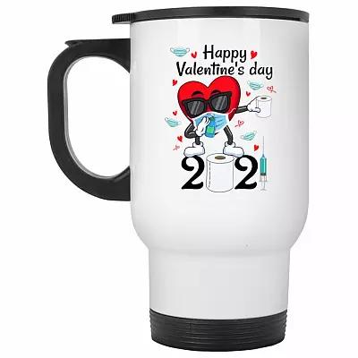 14 oz. White Travel Mug