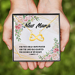 New Mama for This Child I Have Prayed Samuel 1 27 Baby Announcement Gift Infinity Heart Pendant Necklace