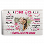 Personalized Custom Photo To My Wife Meeting You Was Fate From Husband Anniversary Framed Canvas Prints - Unframed Poster, White, 0.75'' Framed Canvas