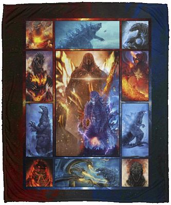 Dino Blanket, White, Cozy Plush Fleece Blanket - 50x60