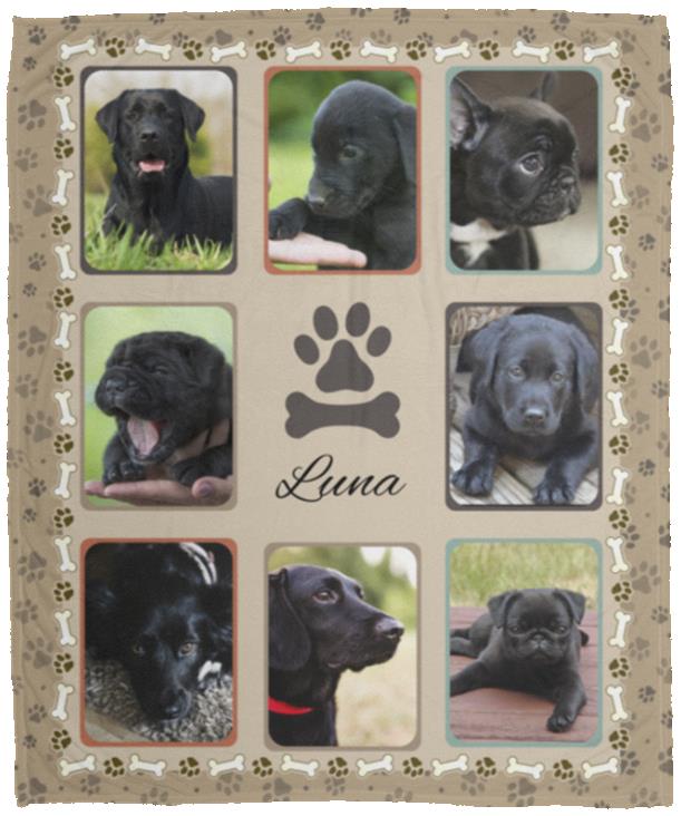 Personalized Photo Dog Blanket, White, Cozy Plush Fleece Blanket - 50x60 Personalized Photo Dog Blanket, White, Cozy Plush Fleece Blanket - 50x60