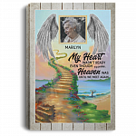 Personalized Photo My Heart Wasn't Ready Even Though Heaven Was Until Framed Canvas - Unframed Poster, White, 0.75'' Framed Canvas
