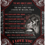 To My Only Love The Day I Met You Blanket, White, Cozy Plush Fleece Blanket - 50x60 To My Only Love The Day I Met You Blanket, White, Cozy Plush Fleece Blanket - 50x60