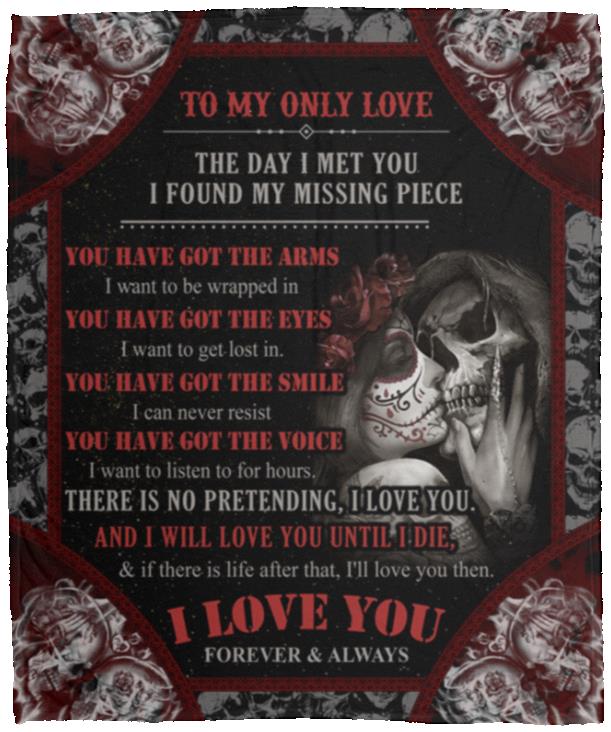 To My Only Love The Day I Met You Blanket, White, Cozy Plush Fleece Blanket - 50x60 To My Only Love The Day I Met You Blanket, White, Cozy Plush Fleece Blanket - 50x60