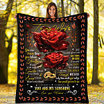 8VT. UU TIEN To My Wife You Are Braver Rose blanket mockup
