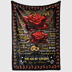 8VT. UU TIEN To My Wife You Are Braver Rose blanket mockup2
