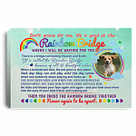 Personalized Photo Rainbow Bridge Dog Memorial Gallery Wrapped Framed Canvas Prints-Unframed Poster-Decor Wall Art, White, 0.75'' Framed Canvas Personalized Photo Rainbow Bridge Dog Memorial Gallery Wrapped Framed Canvas Prints-Unframed Poster-Decor Wall Art, White, 0.75'' Framed Canvas