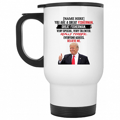 14 oz. White Travel Mug