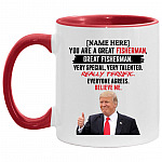 Customized You Accent, White/Red, 11 oz. Accent Mug