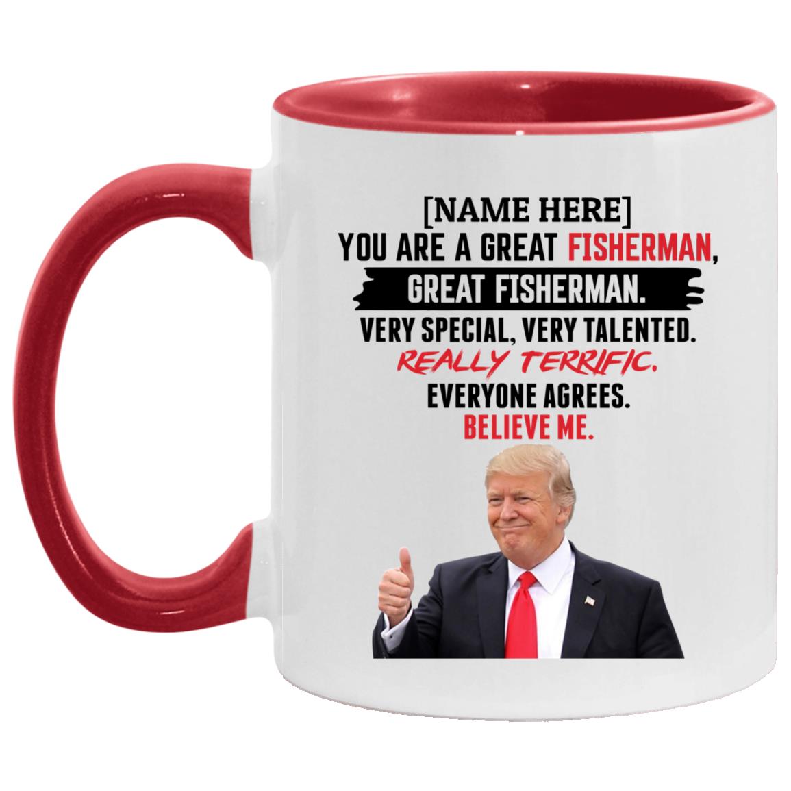 Customized You Accent, White/Red, 11 oz. Accent Mug