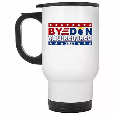 14 oz. White Travel Mug