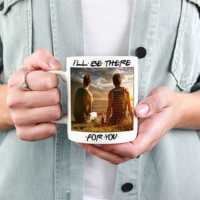 Alternative view of Personalized Custom Photo I'll Be There For You Ceramic Coffee Mug - Friends TV Show Best Friend Gift Mug