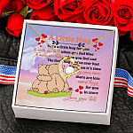 A Little Hug for You Love You Lots Valentines Day Gift for Girlfriend Forever Love Pendant Necklace