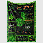 3VT. Dear Daughter More Than Anything Patrick Day blanket mockup2