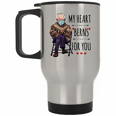 14 oz. Silver Travel Mug