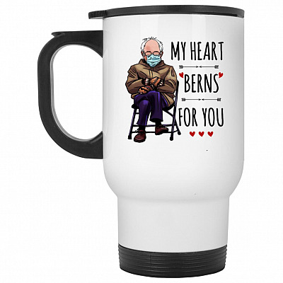 14 oz. White Travel Mug