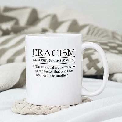 Alternative view of Eracism Definition Black Lives Matter BLM Ceramic Coffee Mug - Black History Month Mug