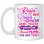 Roses Are Red, White, 11 oz. White Mug