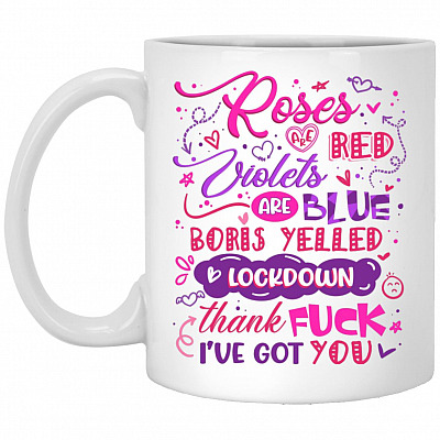 Roses Are Red, White, 11 oz. White Mug