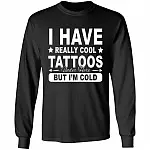 Tattoos Hoodie, Black, Long Sleeve