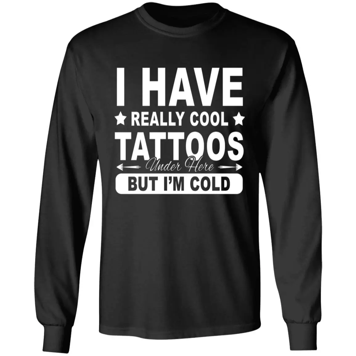 Tattoos Hoodie, Black, Long Sleeve