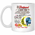 From Wife To My Husband Mug, White, 11 oz. White Mug