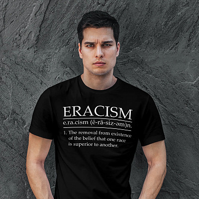 Alternative view of Eracism Definition Black Lives Matter BLM T-shirt - V-neck - Black History Month Shirt