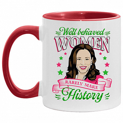kamala mug, White/Red, 11 oz. Accent Mug