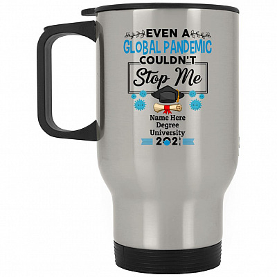14 oz. Silver Travel Mug
