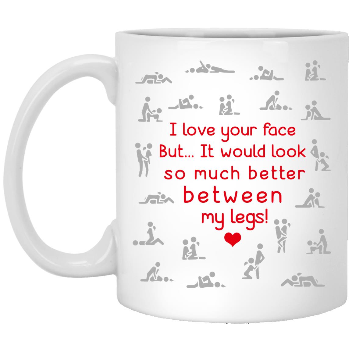 Face Mug, White, 11 oz. White Mug