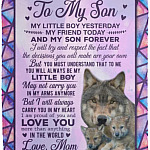 To My Son Always Be My Little Boy Blanket, White, Cozy Plush Fleece Blanket - 50x60 To My Son Always Be My Little Boy Blanket, White, Cozy Plush Fleece Blanket - 50x60