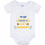 My Rap Name Is Lil Hangry Baby Onesie, White, Baby Onesie - 12 Month