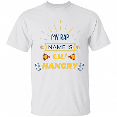 My Rap Name Is Lil Hangry Youth Tee, White, Youth T-Shirt