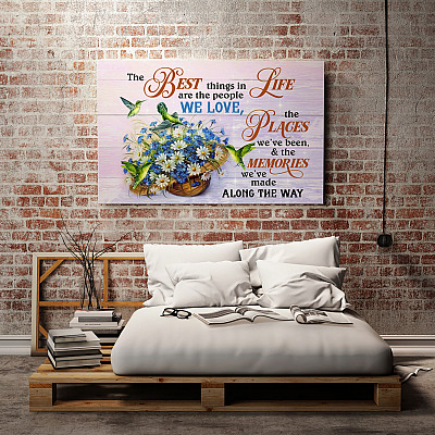 Alternative view of The Best Things in Life Are the People We Love the Places We've Been Framed Canvas Prints - Unframed Poster