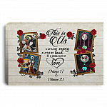 Personalized This Is Us A Little Bit Crazy Nightmare Jack And Sally Framed Canvas Prints - Unframed Poster, White, 0.75'' Framed Canvas
