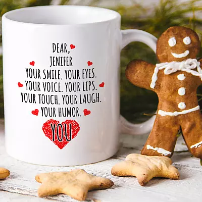 Personalized Your Smile Your Eyes Voice Lips You Custom Name Valentine Couple Coffee Mug - Beer Stein