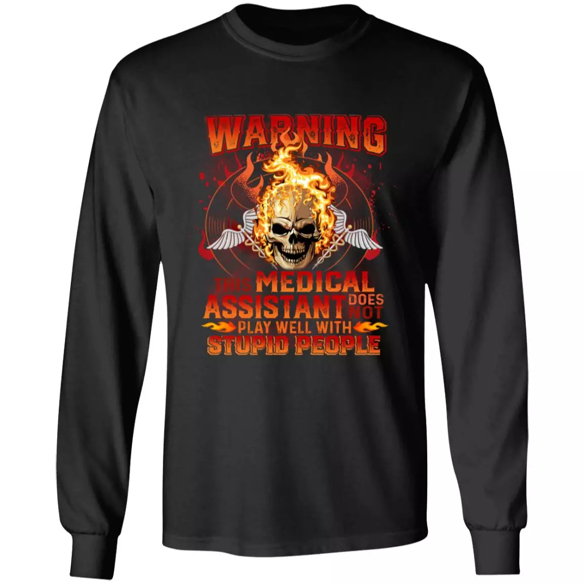 This Medical Assistant, Black, Long Sleeve