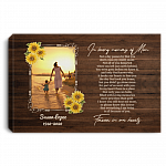 Custom Photo In Memory Of Mom Framed Canvas - Not A Day Passed By You Don't Cross My Mind Unframed Poster, White, 0.75'' Framed Canvas