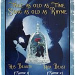 Personalized Tale As Old As Time Blanket, White, Cozy Plush Fleece Blanket - 50x60 Personalized Tale As Old As Time Blanket, White, Cozy Plush Fleece Blanket - 50x60