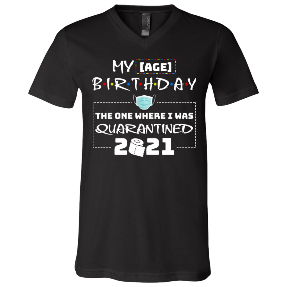 Personalized My Birthday The One T-Shirt, Black, V-Neck T-Shirt