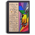 LGBT I Choose You Gallery Wrapped Framed Canvas Prints - Unframed Poster - Home Decor Wall Art, White, 0.75'' Framed Canvas