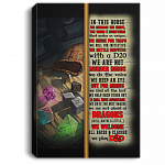 In This House We Embrace The Nerdy The Weird And Everything Wrapped Framed Canvas Prints - Unframed Poster, White, 0.75'' Framed Canvas