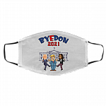 Byedon 2021 Funny Joe Biden Kamala Harris Kicking Trump Washable Reusable Custom Printed Cloth Face Mask Cover, White, Cloth Face Cover – Medium/Large