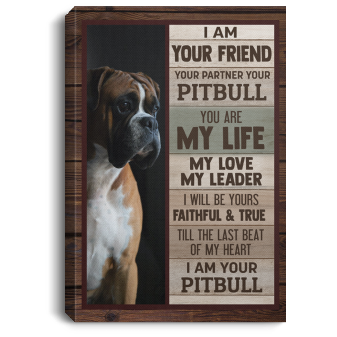 Personalized Custom Photo I Am Your Friend Your Partner Gallery Wrapped Framed Canvas Prints - Unframed Poster, White, 0.75'' Framed Canvas