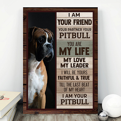 Alternative view of Personalized Custom Photo I Am Your Friend Your Partner Gallery Wrapped Framed Canvas Prints - Unframed Poster