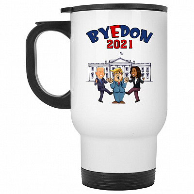 14 oz. White Travel Mug