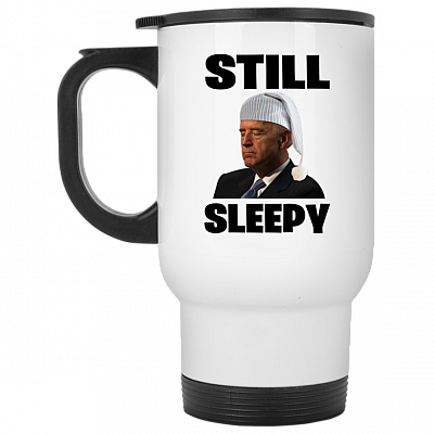 14 oz. White Travel Mug