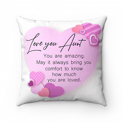 Love You Aunt You Are Amazing Throw Pillow - Decorative Pillow - Indoor Outdoor Cushion - Sofa Home Decor