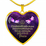 My Mind Still Talks to You Gifts to Remember a Lost Loved One Heart Pendant Necklace - Heart Luxury Necklace (Gold Plated)