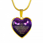 My Mind Still Talks to You Gifts to Remember a Lost Loved One Heart Pendant Necklace - Heart Luxury Necklace (Gold Plated)